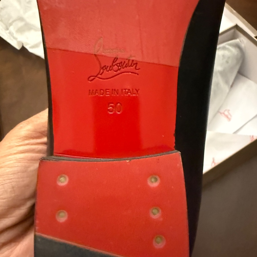 NEW/AUTHENTIC - Christian Louboutin Luxury Men’s Black Leather Dress Shoes - Picture 11 of 17